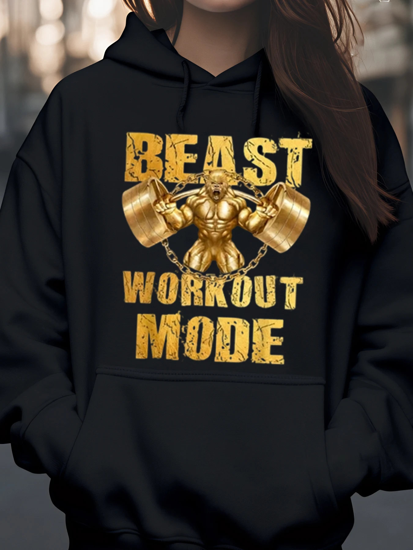 

Толстовка с рисунком Beast Workout Mode, одежда для фитнеса и спортзала для мужчин и женщин
