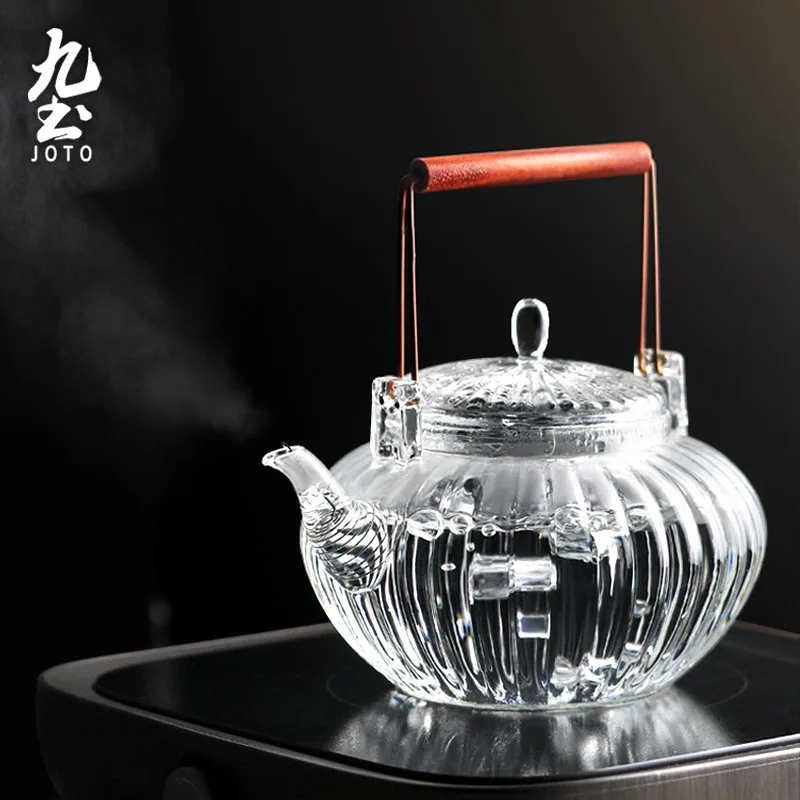 JOTO Design elegante e transparente, resistente ao calor, suave e controlado, chaleira de vidro CHR0608