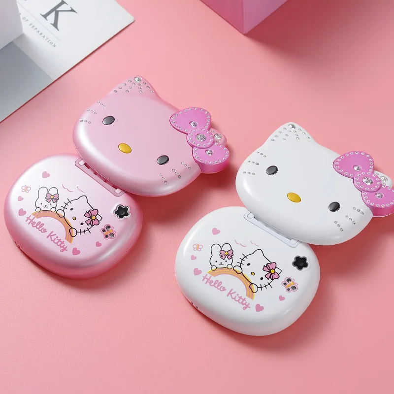 Kawaii Sanrio K688 Hello Kitty Cute Mini 72 (H) czuwania telefon komórkowy z klapką bez blokady dzieci na dwie karty sim telefon komórkowy zabawki prezenty