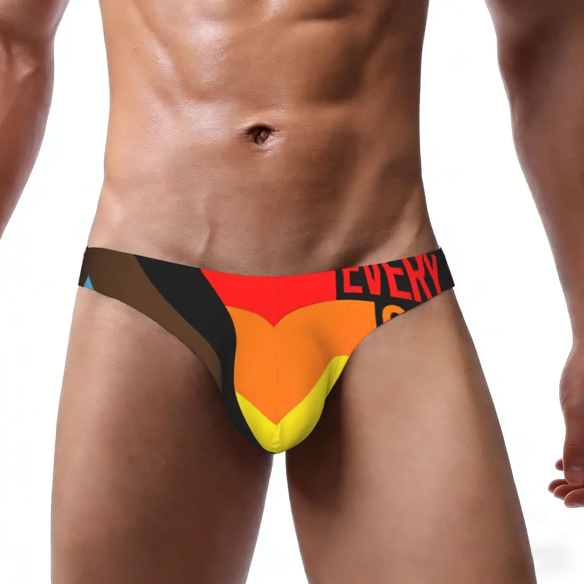 Men Bikini Briefs Pride Flag Rainbow Male Underwear Breathable Underpants