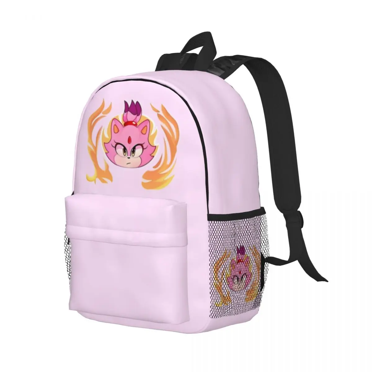 Blaze the Cat - Chibi Design für Mädchen Jungen große Kapazität Studenten rucksack leichte wasserdichte Rucksack 15 Zoll