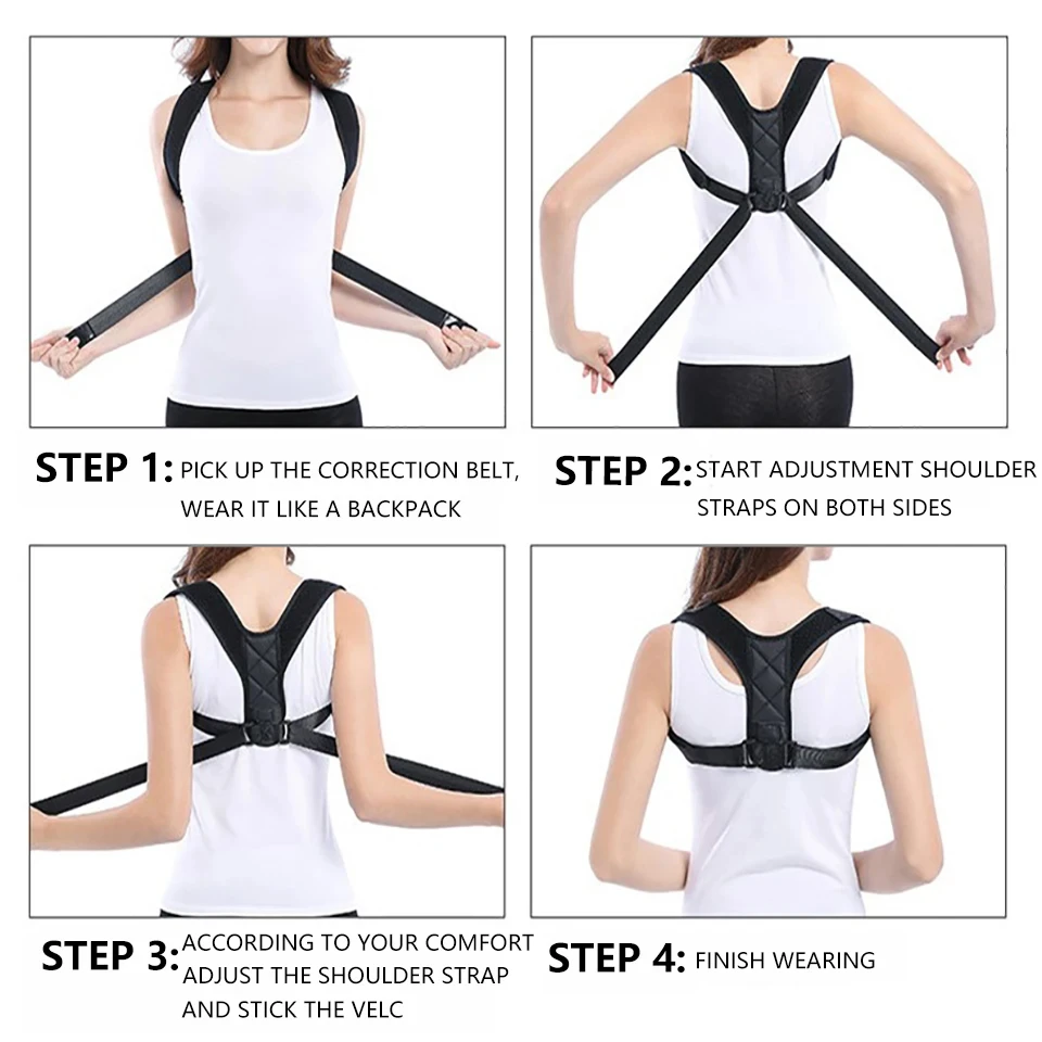 Adjustable Posture Corrector Back Support Strap Brace Shoulder Spine Support Lumbar Guard Posture Orthopedic Belts Men Women