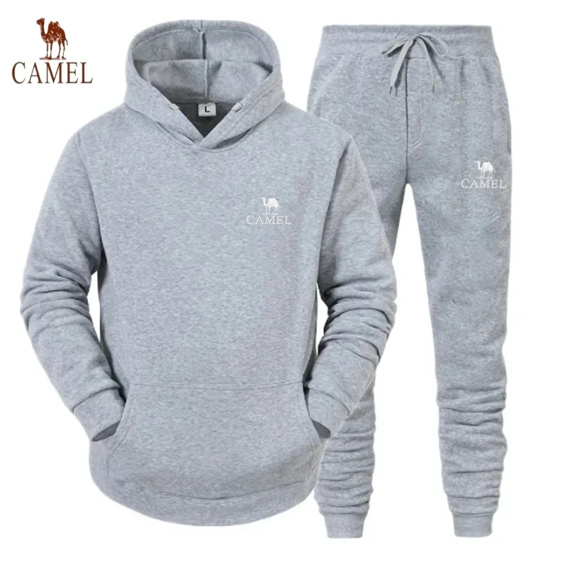 

Spring and Autumn Men's and Women's Embroidered CAMEL Hoodie Set, New Fashionable and Casual Outdoor Sports Jogging Set