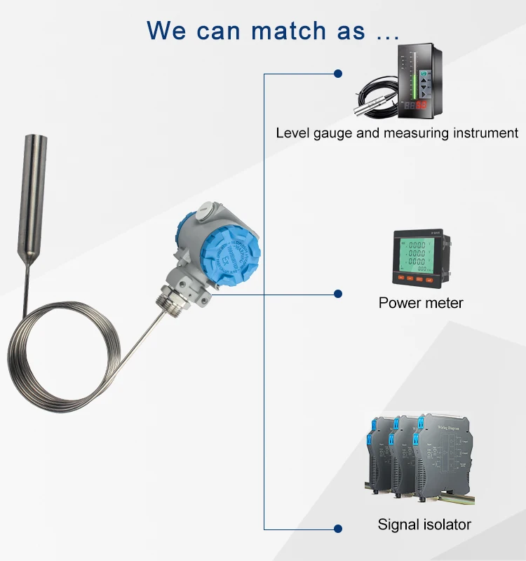 

Liquid Level Transmitter Water Level Sensor Controller Input Type 4-20ma High Temperature Resistance