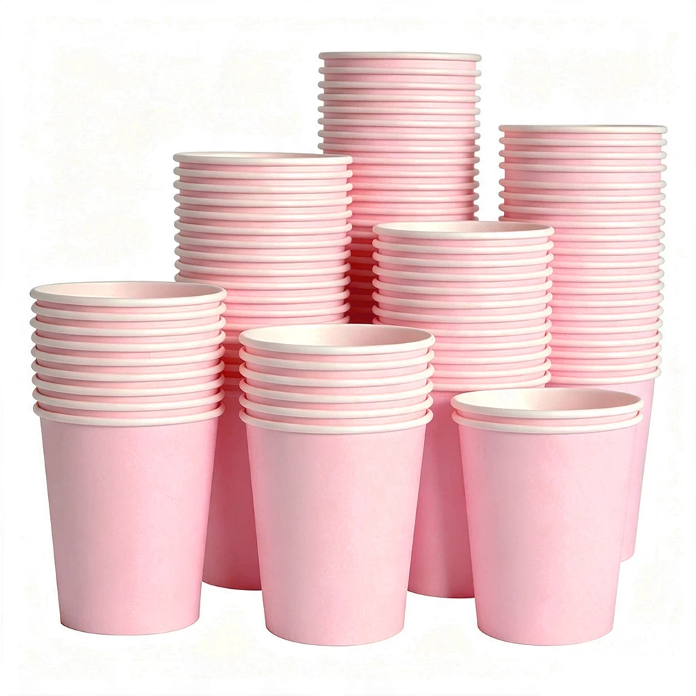 10-50 Stück Einfarbige 7-Zoll Pappteller Rot Blau Rosa Weiß Schwarz Einweg-Geschirr Geburtstagsparty Babyparty Deko-Zubehör – Detail 5