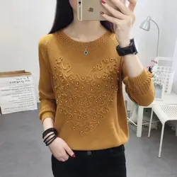 Autumn Winter New Fashion Round Neck Long Sleeve Solid Pullovers Women's Clothing Loose Sweaters All-match Korean Knitting Tops