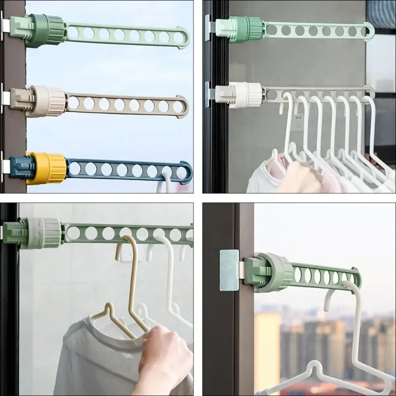 Window Frame Snap-on Drying Rack Gods Sill Cool Clothes Balcony Hanging Window Window Sun Clothes Portable Travel Wardrobe