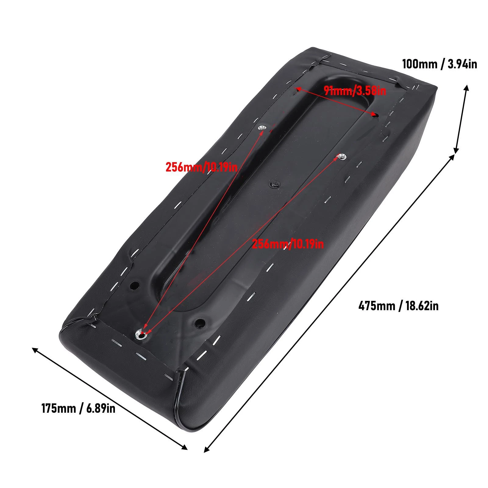 19 Inches Mini Bike Seat PU Leather Shock Absorption Foam Seat Pad for Ct200u 196cc Ct200 200cc Motor 6.5HP Mini Bike Saddle view 6