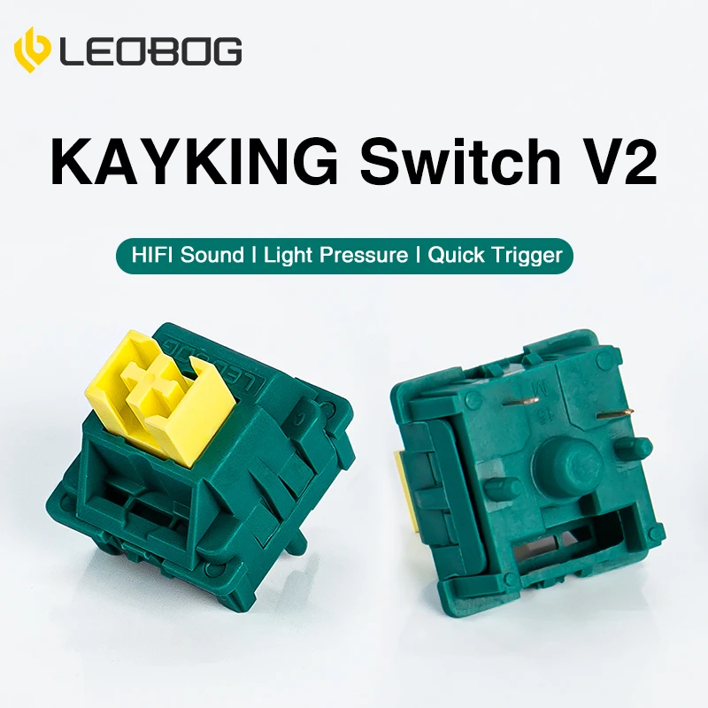 LEOBOG Kay King V2 Switches 70pcs 5 Pin 30gf Linear Switch Compatible for MX Mechanical Keyboard POM Pre factory Lubed