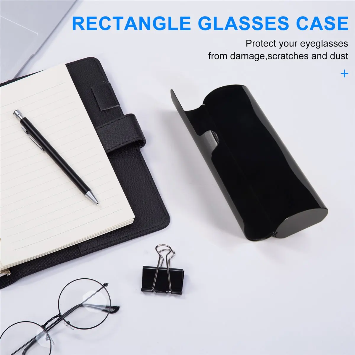 BHBL Slim Matte Hard Metal Spectacles Case Reading Glasses Eyeglasses Case Protection Case Black