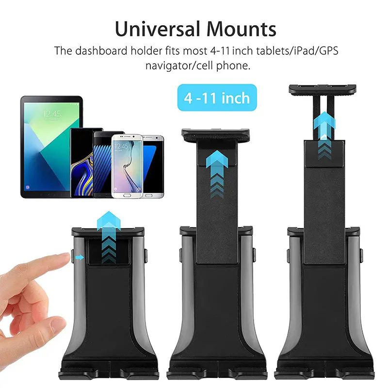 Universal 5-12.9'' Inch Tablet Stands Holder Car CD Slot Tablet Bracket Mobile Phone Mount For iPad Mini Pro Samsung iPhone view 4