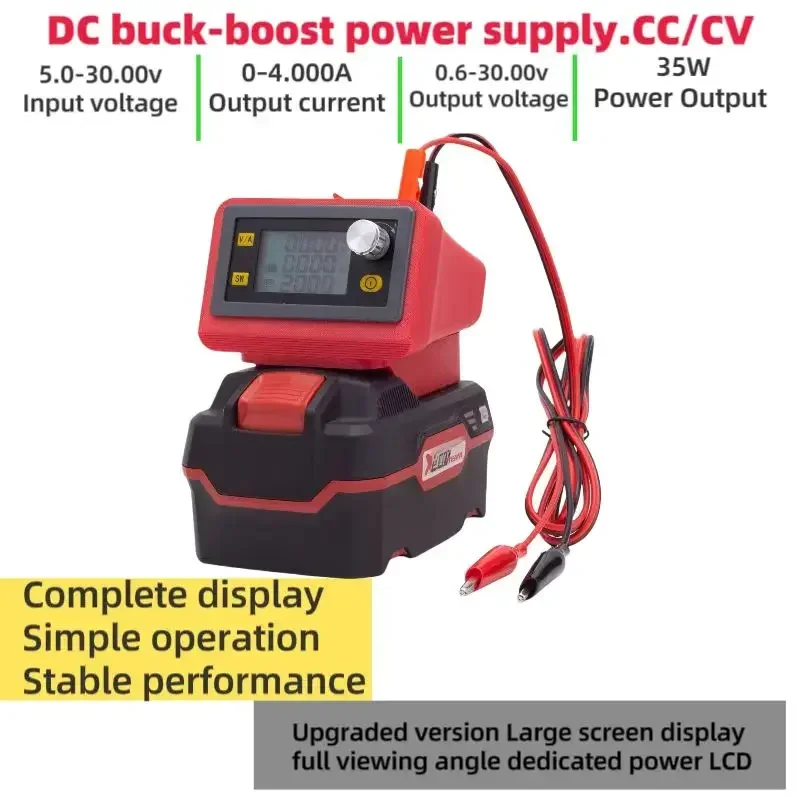 Fonte de alimentação sem fio de 35 W ajustável para conversor de bateria Parkside X20V Adaptador de alimentação de laboratório ajustável CNC (sem bateria)