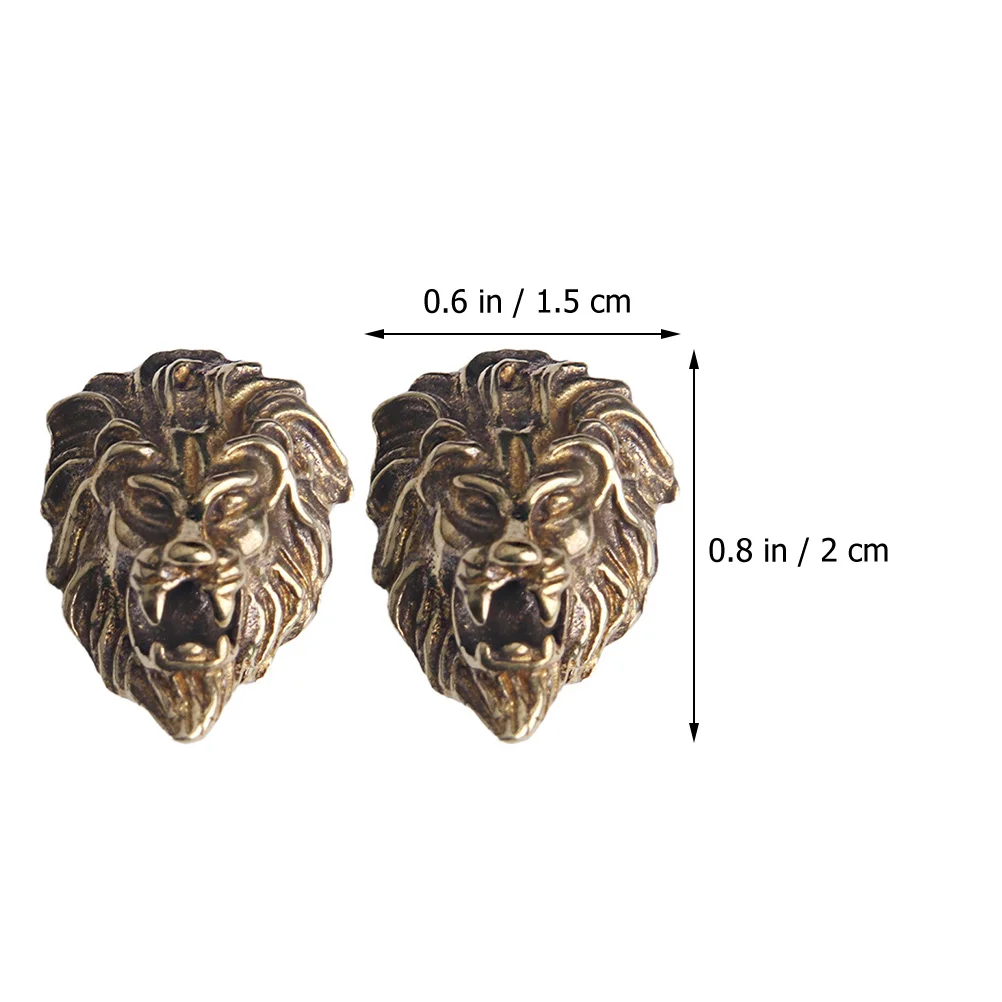 2pcs Fastener Decorative Vintage Decors Lion Style Vintage Decors for DIY Jackets