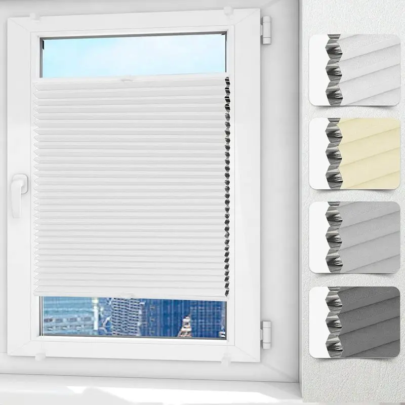 Store plissé en nid d'abeille avec occultant de perçage et store plissé thermique pour fenêtres disponibles en divers nid d'abeille