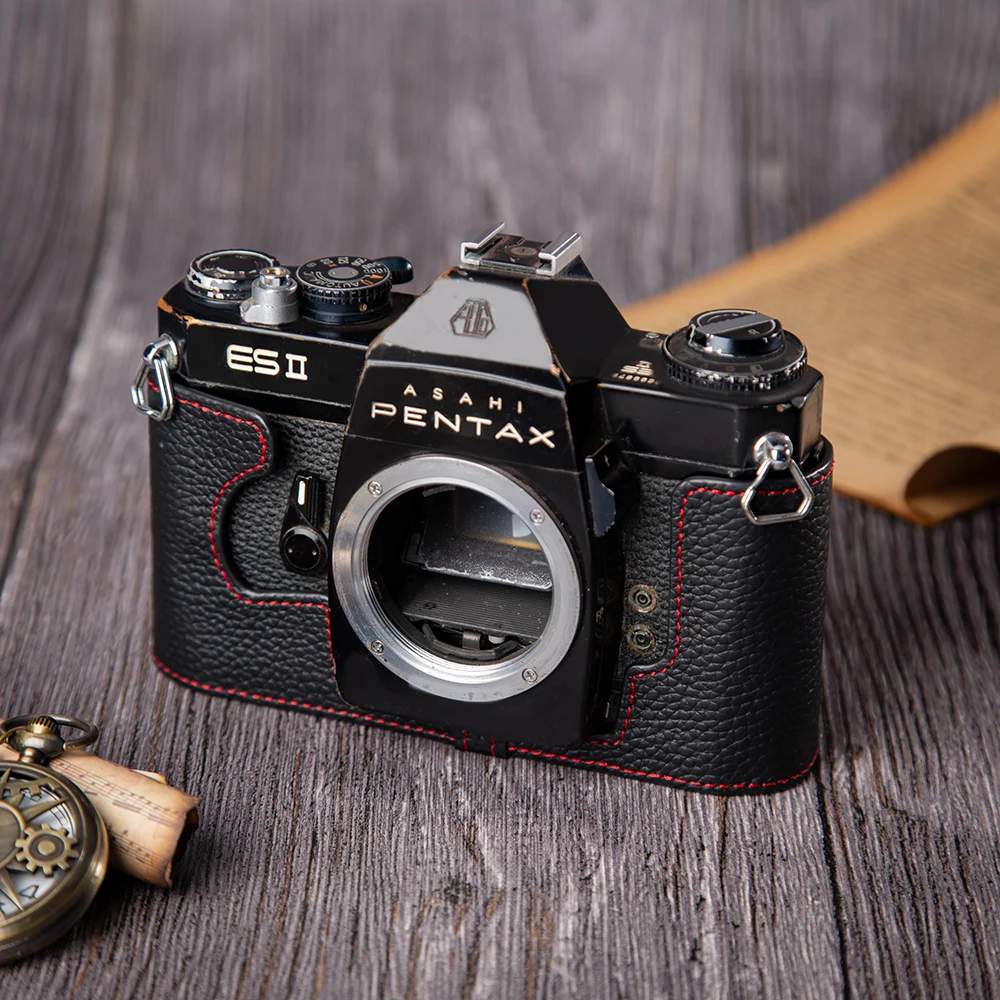 

ES II Protective Cover Bag ES 2 Genuine Leather Camera Half Case For Pentax ES II ES2 Case Leather FG Camera Bag