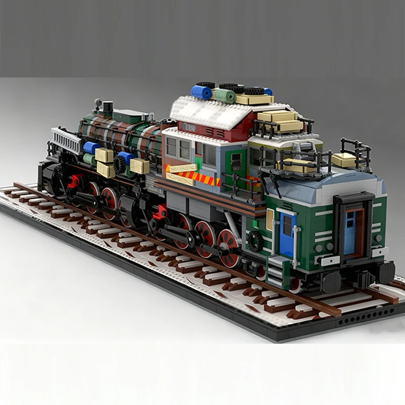 Popular Game Model MOC Building Bricks Railway Steam Train Modular Technology Children Holiday Gifts Assemble Toys Suit