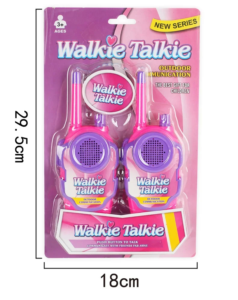 Um par de walkie talkies de 200m, mini brinquedo portátil para celular, presentes de aniversário para crianças, interfone ao ar livre, brinquedos para meninas