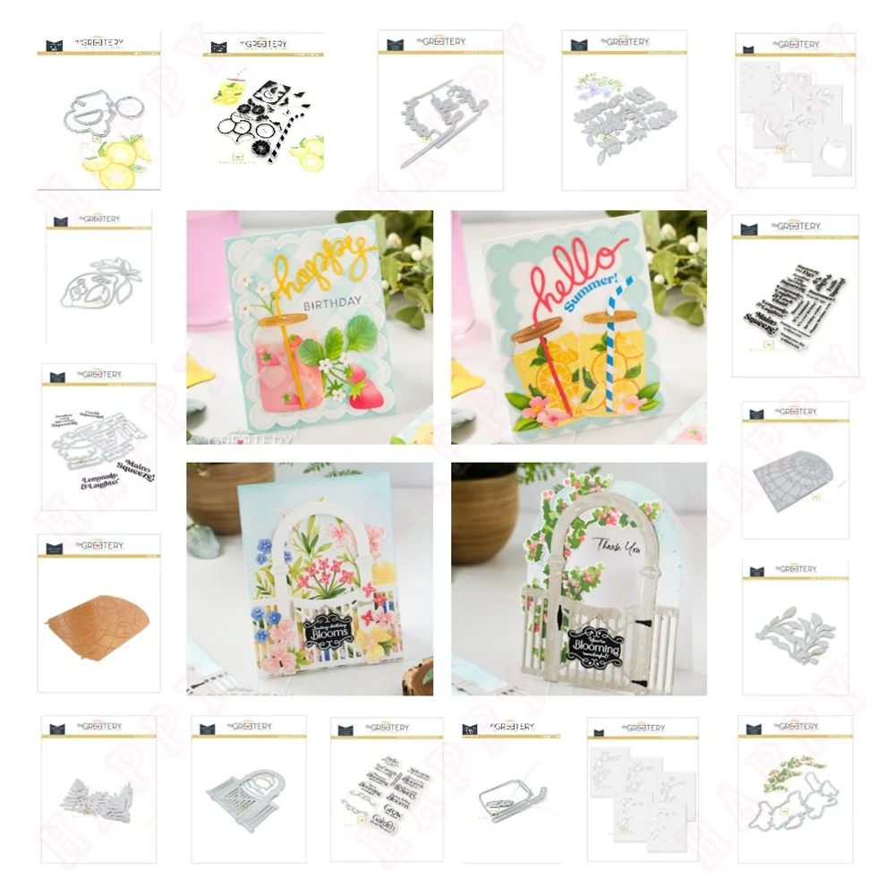 

Summer Silly Straws die Hot Foil Metal Cutting Dies Lemon for Stencils DIY Scrapbooking Album Stamp Make Embossing Paper Card