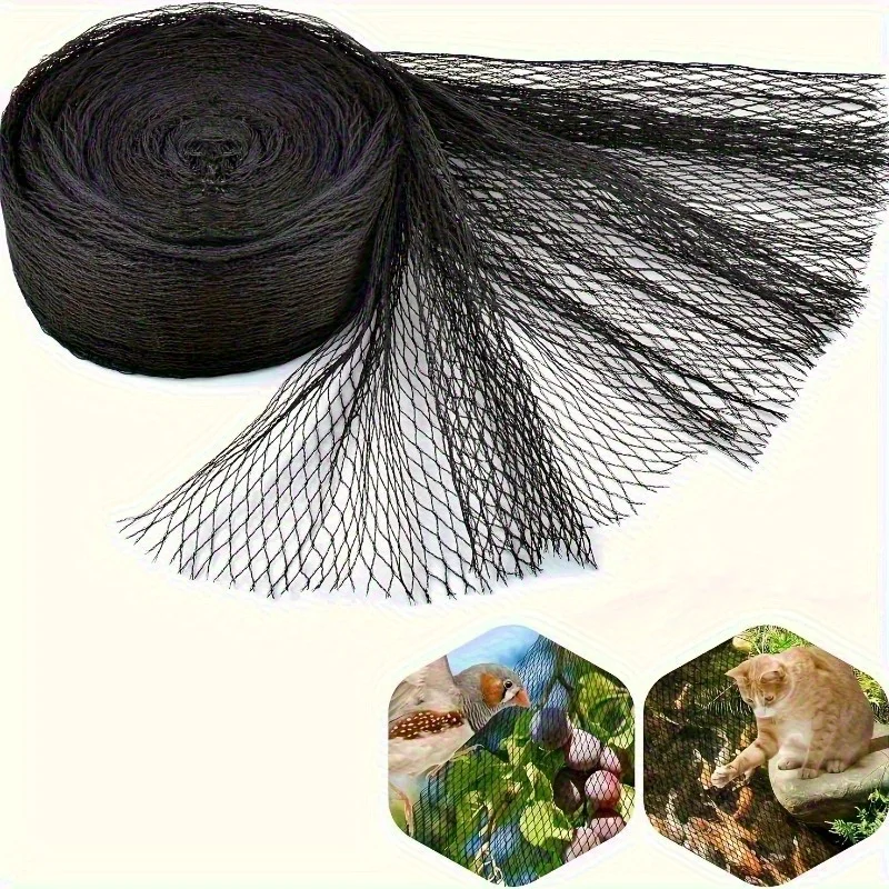 Heavy Duty  Bird Proof Net Nylon Reusable Garden Mesh Protect Pest Control For Vegetables Fruit Trees Plants Black Netting