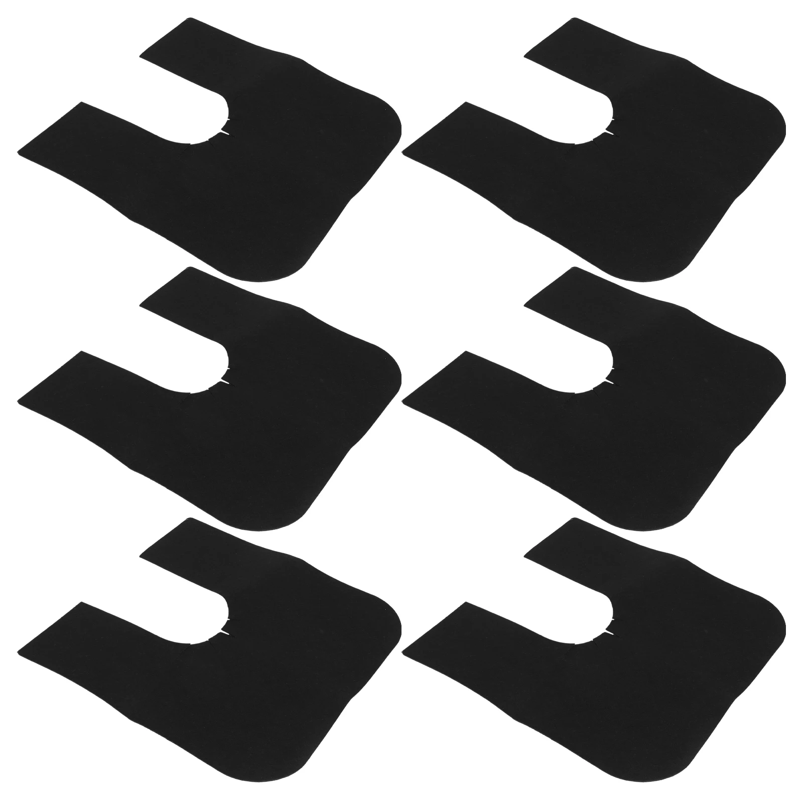 

6pcs Washable Reusable Non Slip Bathroom Floor Toilet Floor Mat Protector Mats Potty Protector Potty U Shaped Mat Pad