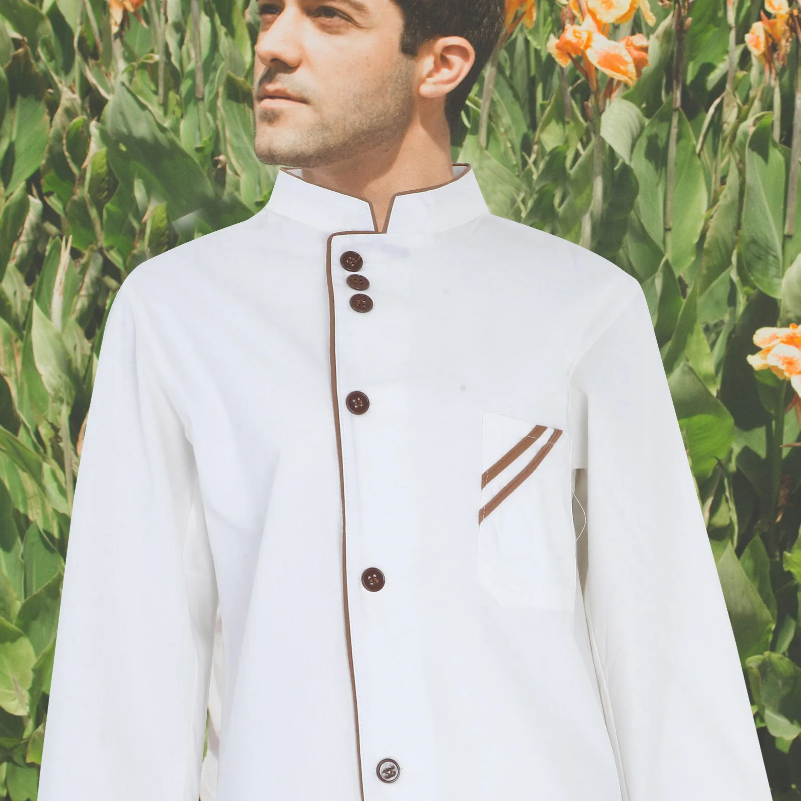 

Long Sleeve Work Clothes Black Chef Coat Oil Proof Easy Wash Perfect for Restaurant Hotel Kitchen