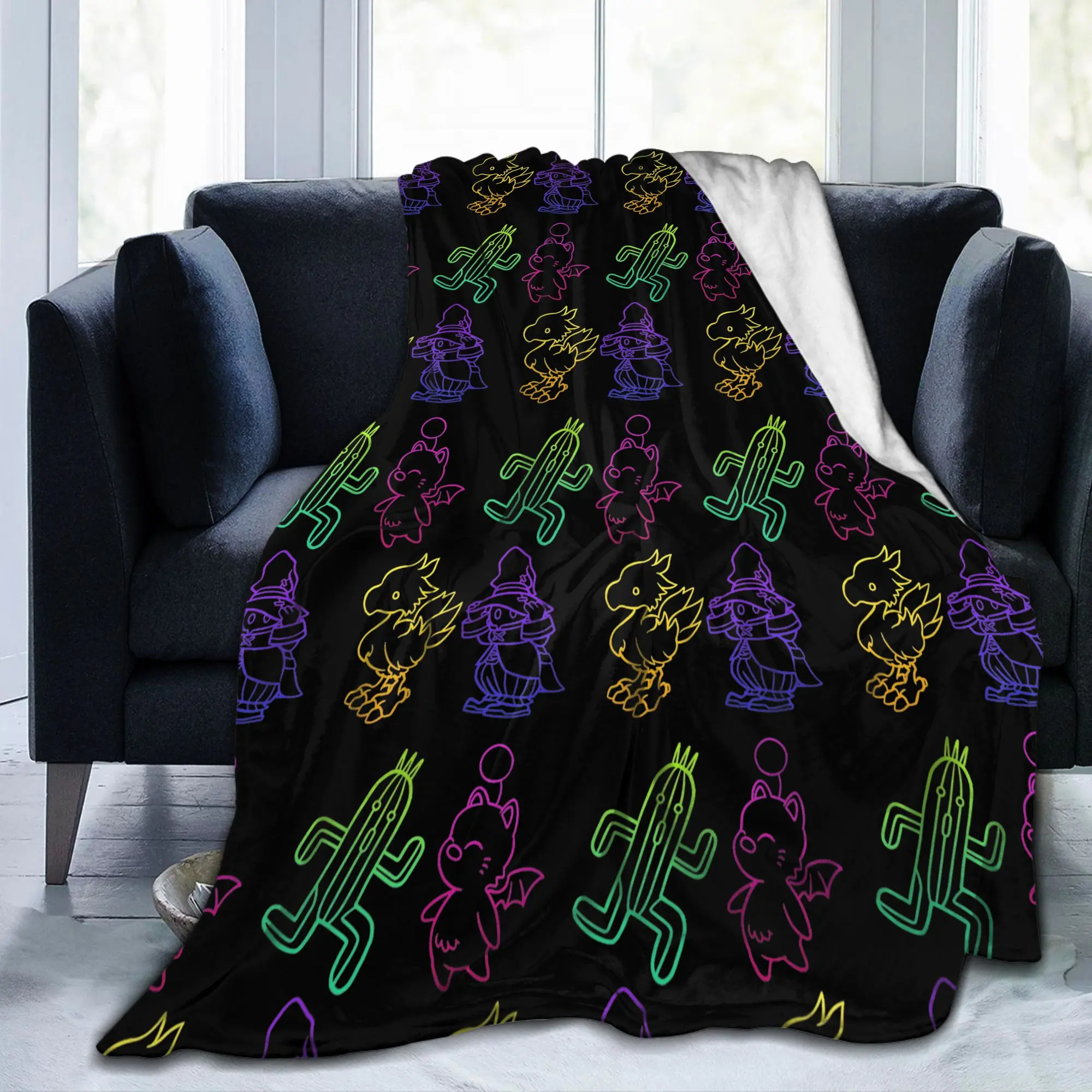 Finals Fantasys Game Blanket Fleece Textile Decor  Portable Lightweight Thin Throw Blanket for Home Car Bedding Throws