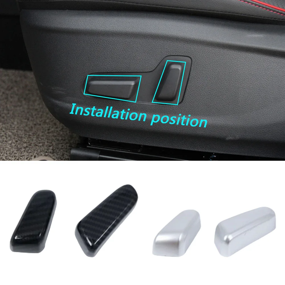 

For Hyundai Kona Encino Kauai 2017 2018 2019 2020 Car Stick Cover ABS Plastic Seat Adjustment Knob Button Switch Trim 2pcs