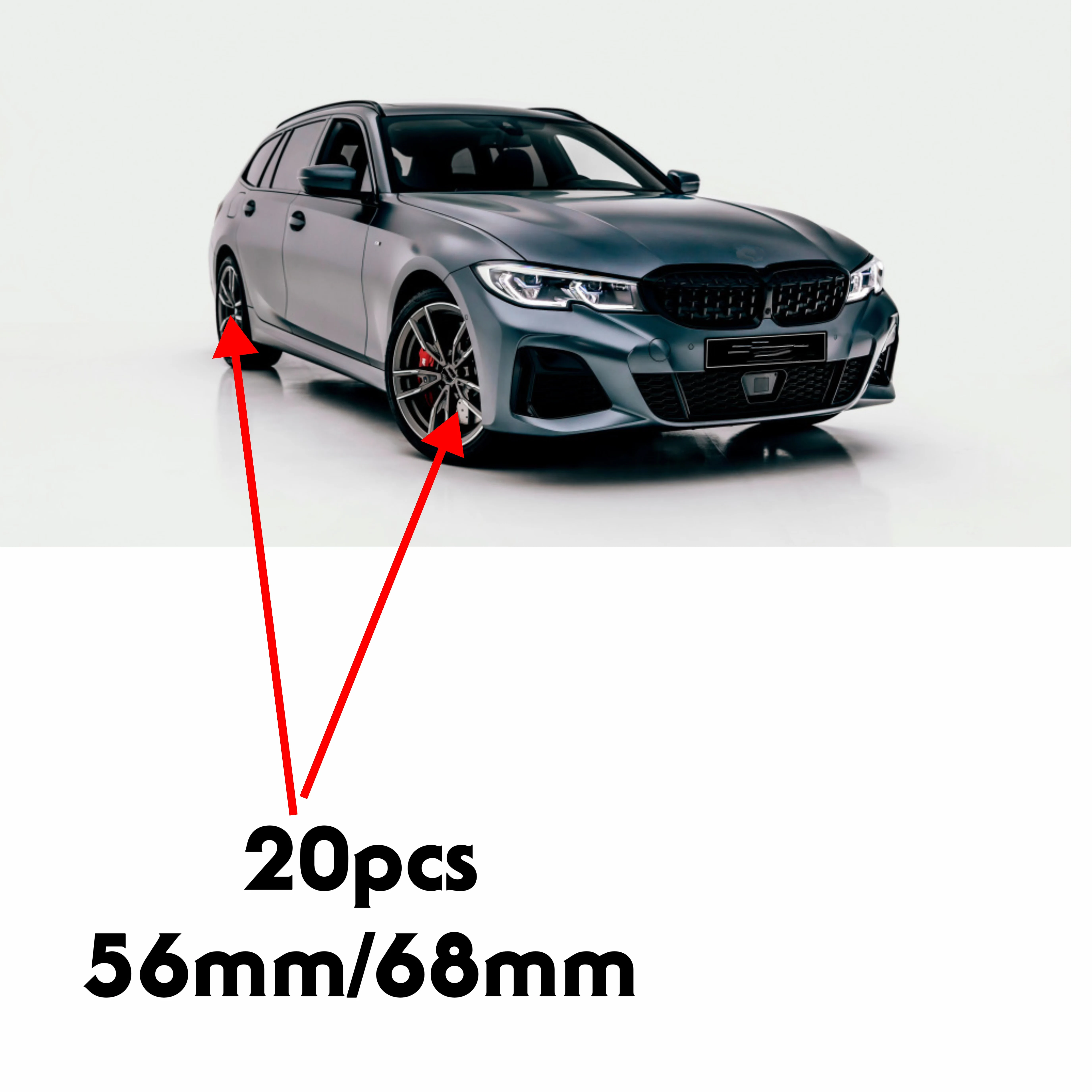 20pcs 68mm 56mm Car Wheel Center Cap Hub Caps 10pin for 36136783536 Rim Covers Auto Hubcaps Cover