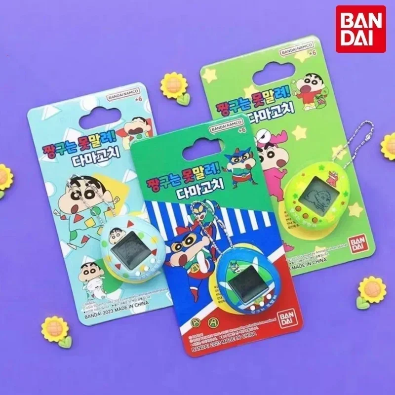 Bandai Crayon Shin-Chan Dynamic Superman Tamagotchi Tamagotchi Egg Toy coltivazione intelligente per bambini macchina da gioco giocattolo regalo