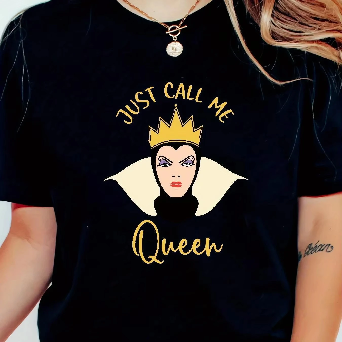 

Футболка с принтом королевы Диснея, женская удобная одежда с короткими рукавами для мальчиков, семейная детская одежда для родителей и детей для девочек