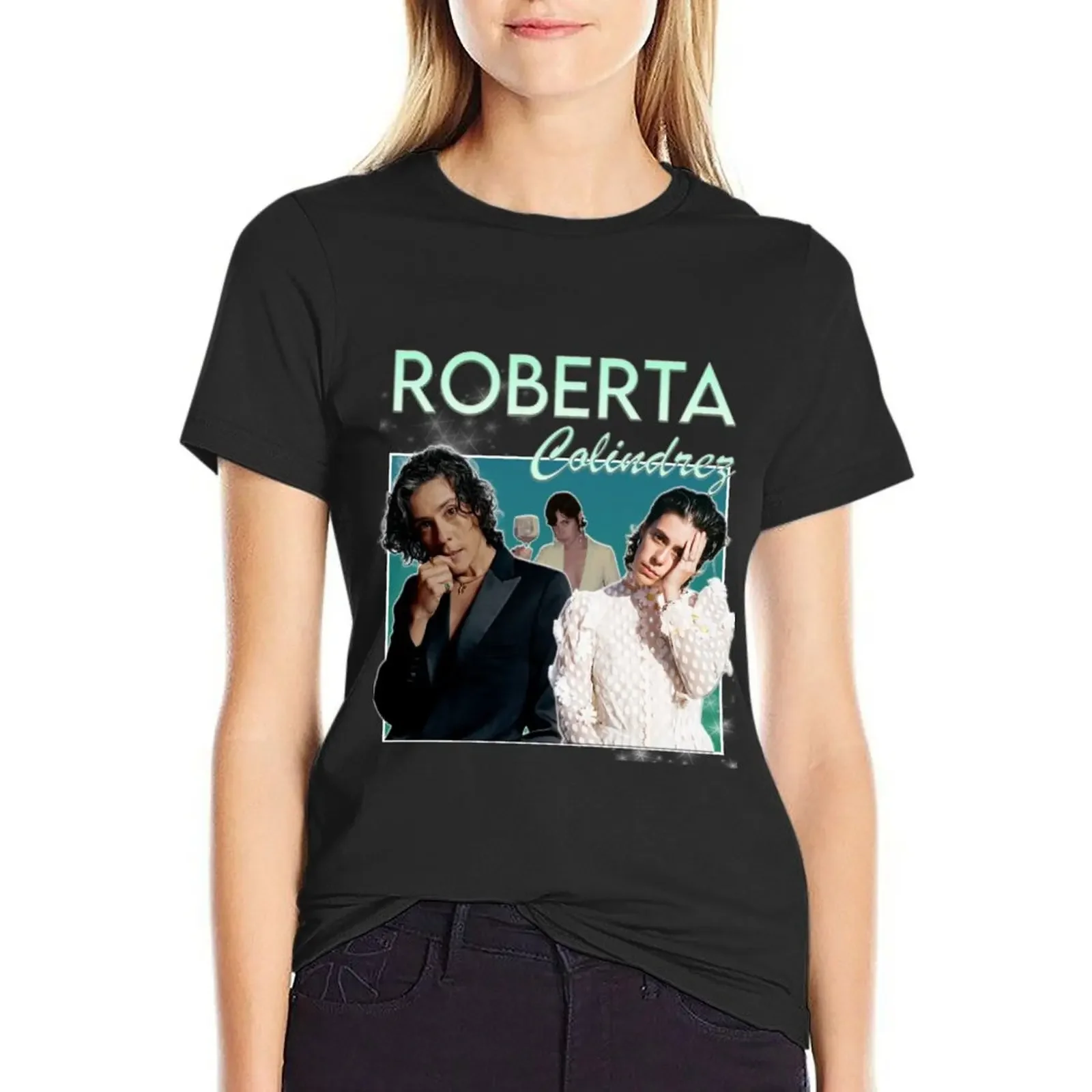 

Roberta Colindrez Vintage Tee T-Shirt lady clothes aesthetic clothes summer tops western t shirts for Women