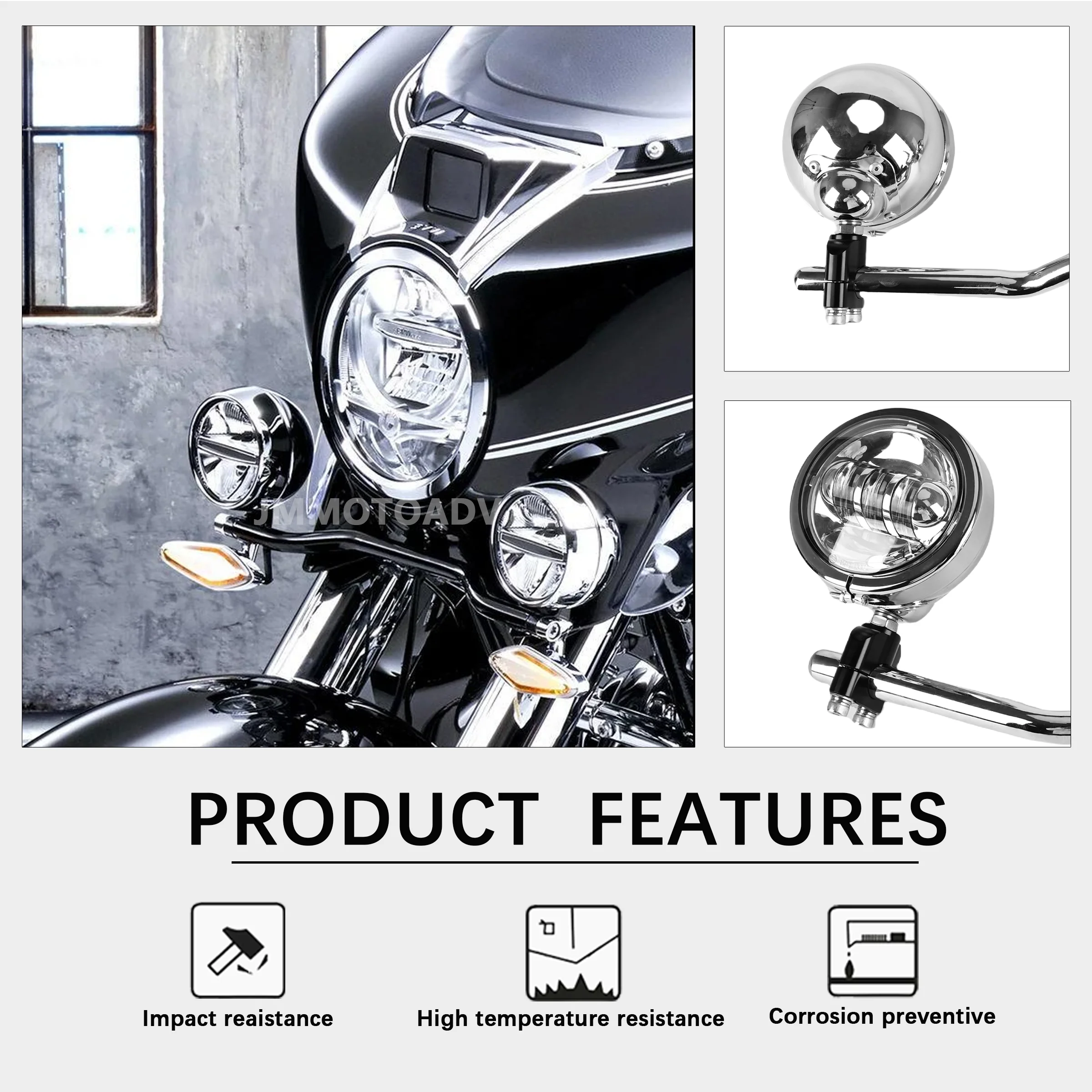 Fits For BMW R 18 B R18B R18 Transcontinental E9 Mark Fog Lights Bracket Kit 4.5inch LED Auxillary Headlight With Holde2021-