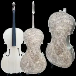 7/8 - 4/4 Cello Solid wood Bird's eye maple Professional Unfinished white cello song white back old spruce top