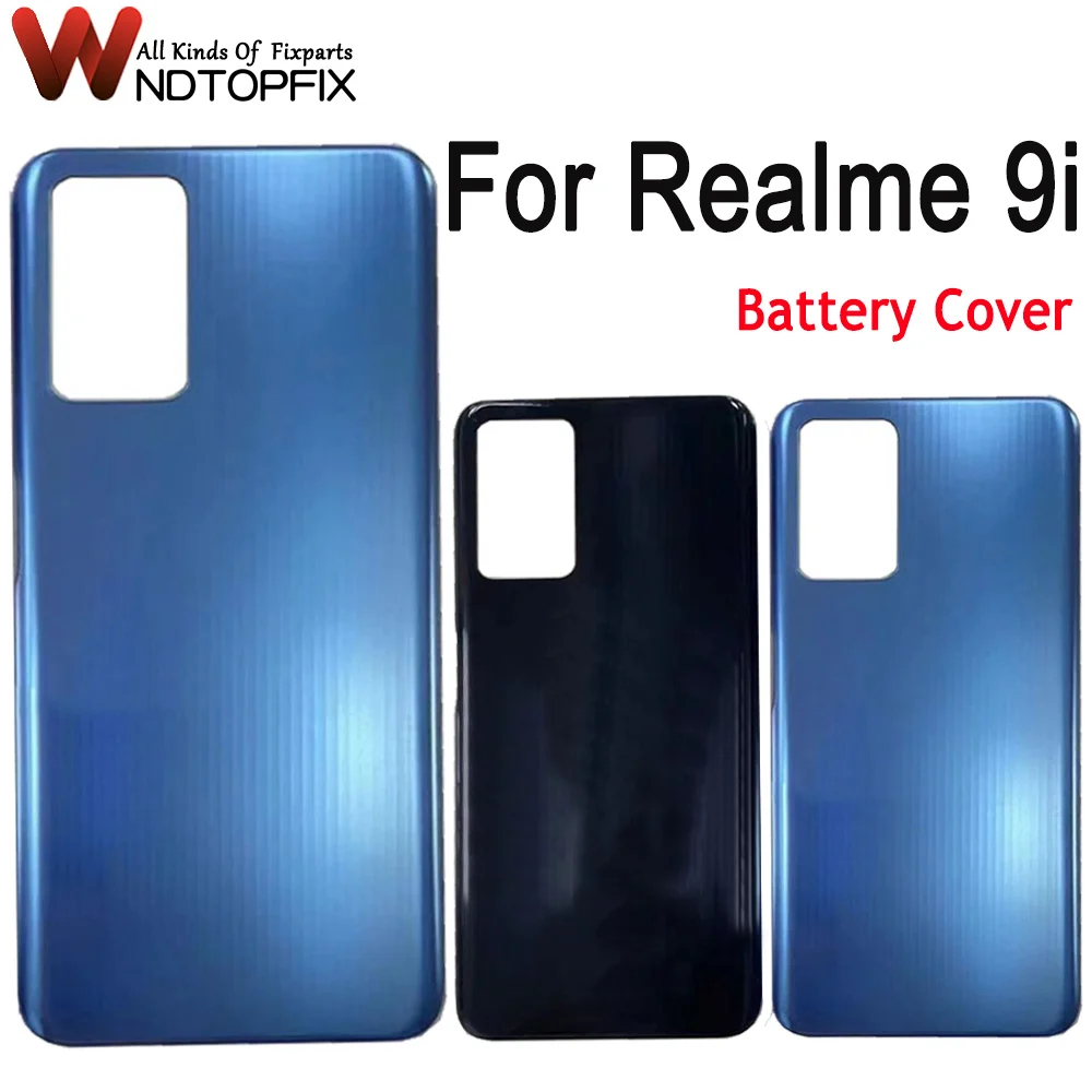 6.6\'\' New For Realme 9i Battery Cover Rear Housing Glass Case For Realme 9i RMX3491 Back Cover Replace New For Realme9i Housing