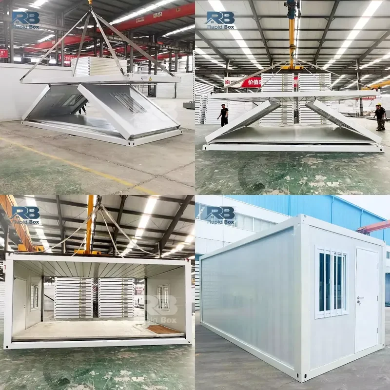 For Z Type Foldable Prefab House Flat Pack Modular Tiny Home Office Camping Container Housing Portable Mobile Living Solution