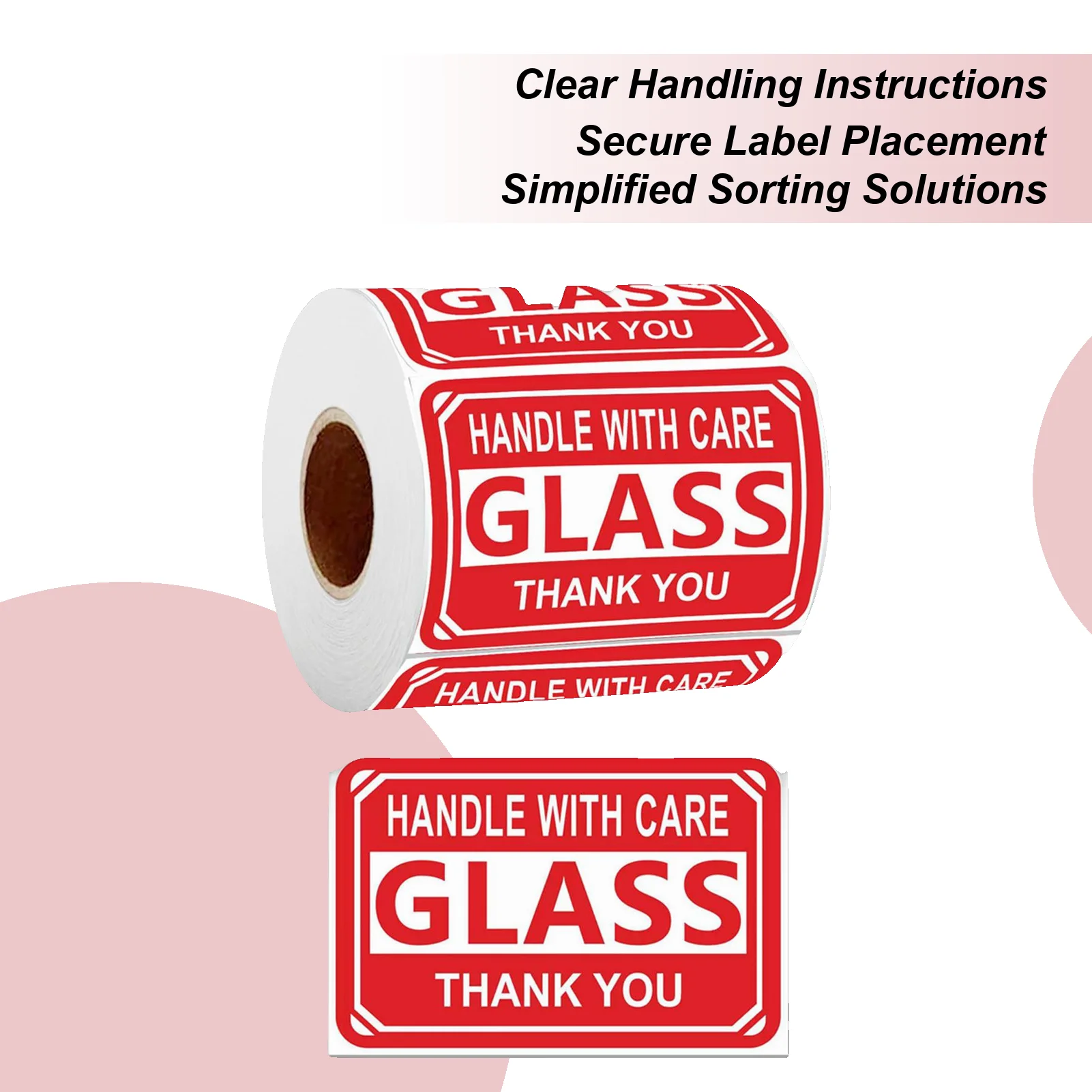 

Fragile Sticker 250-piece Adhesive Packing Roll Tape Fragile Tape For Shipping For Boxes Business Dishes Materials Glass Kitchen