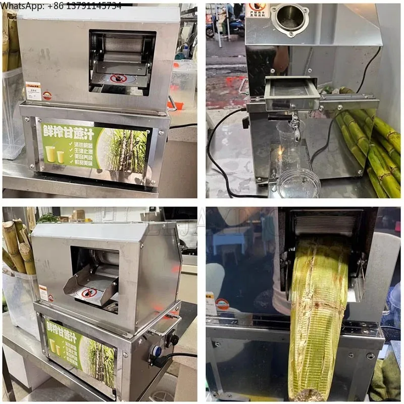 Stainless Steel Electric Vertical Sugar Cane Juicer Sugar Cane Juice Extractor Beverage Processing Equipment