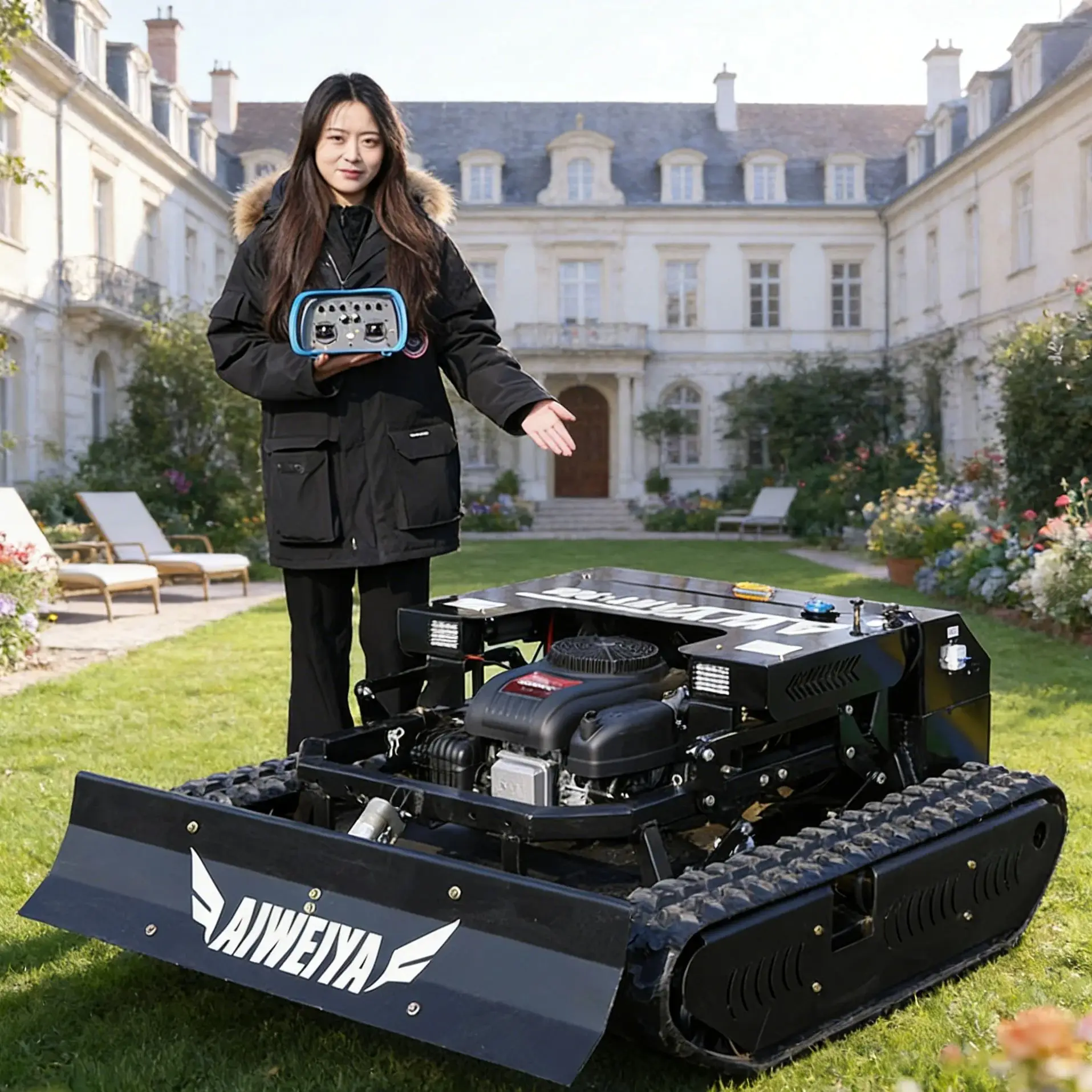 

Customized 900mm Cutting Width Ideal for Large Public Sports Grounds Racecourse Lawn mower Minimize Operator Fatigue Long-Hour