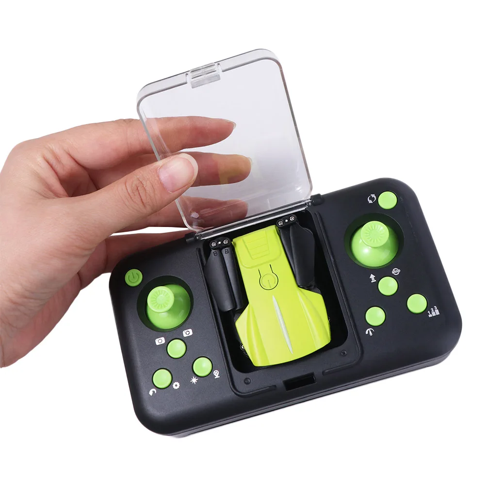 Mini modell ABS Fernbedienung Flugzeug Spielzeug Fliegen Vier-achsen K10 Mini Drone Faltbare 2,4G Kamera FPV RC Drohnen kinder Geschenke