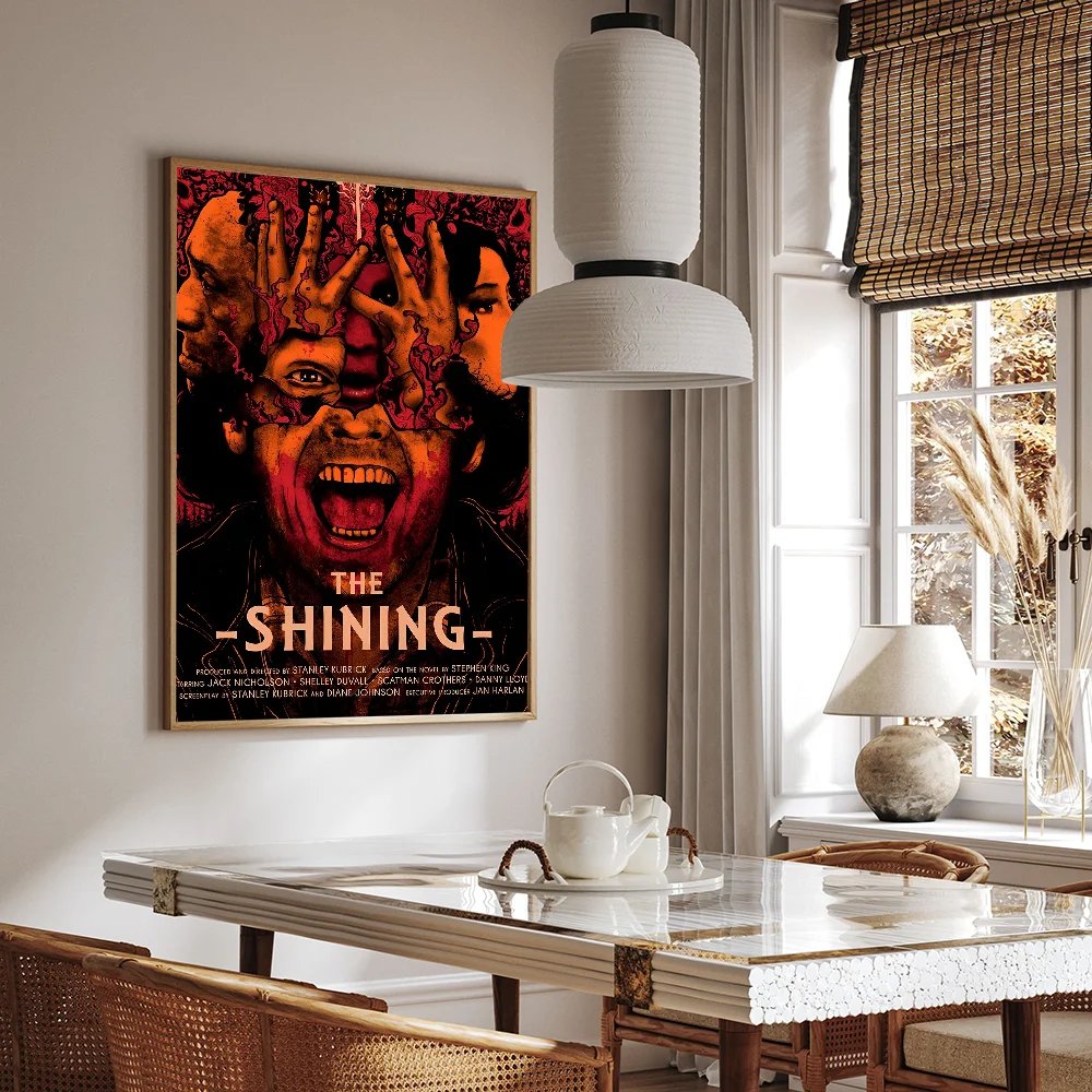 1PC The Shining Poster Movie Sticky Posters Retro Kraft Paper Sticker DIY Room Bar Cafe Aesthetic Art Wall Painting