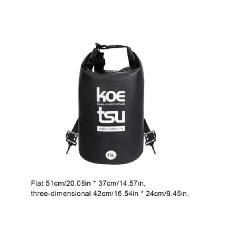 ISURE MARINE 15L Waterproof Paddle Board Storage Bag Large Capacity PVC Mesh Cloth Single Shoulder Paddle Board Bag