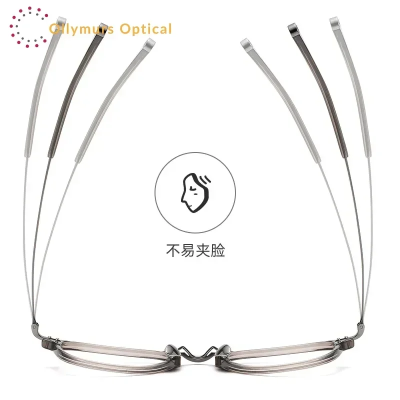 

Round Eyeglasses Fashion Men Women Prescription Acetate Titanium Glasses Quality Eyewear High Anti-blue Light