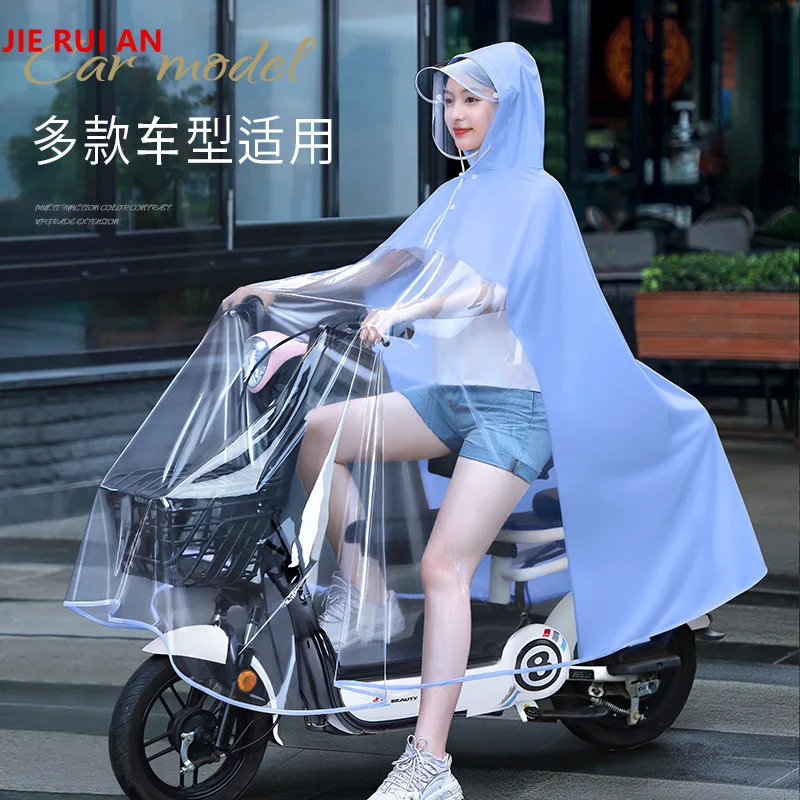 Wholesale of special raincoat for parent-child electric car battery car New transparent long full body rainstorm proof poncho