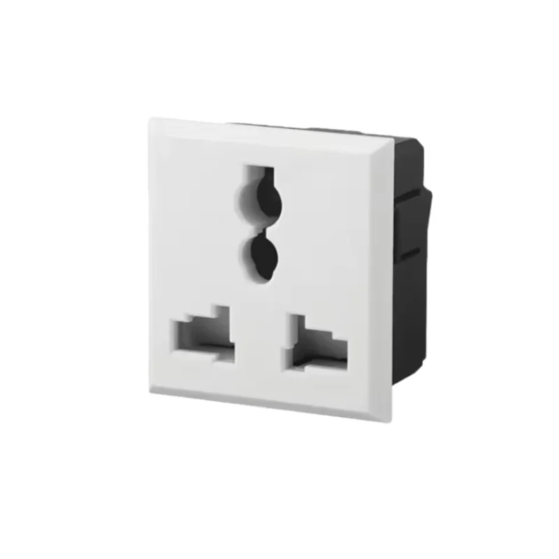 US USA UK EU Euro AU Panel Mount Snap in Universal Power Socket Outlet Receptacle Black/White Electric shock With safety door