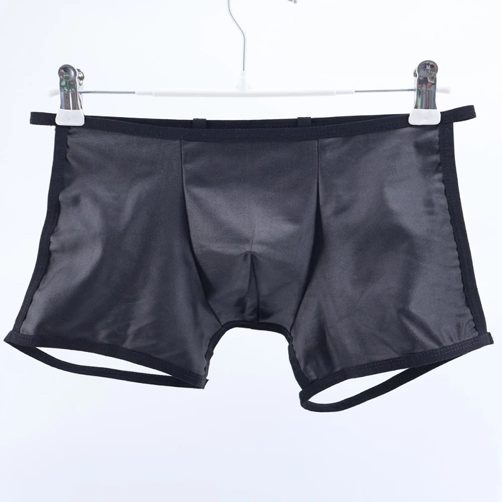Men Back Thin Rope Open Butt Boxer Shorts Underwear U Convex Panties Sleepwear Sexy Open Crotch Thong Panties