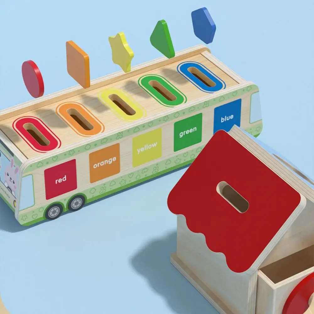 Caixa de classificação de forma de madeira de cognição geométrica montessori quebra-cabeça forma e cor classificação jogo de mesa artesanato
