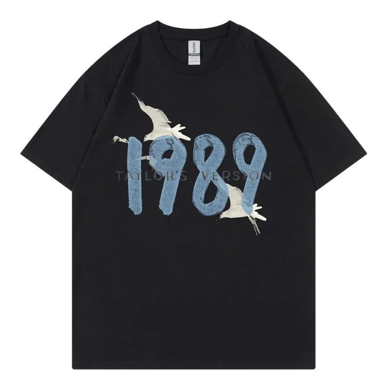 Camisetas de Taylor Swifts 1989, camiseta para hombres y mujeres, regalo para fanáticos, concierto de música, ropa de calle Unisex de manga corta, camiseta de gran tamaño