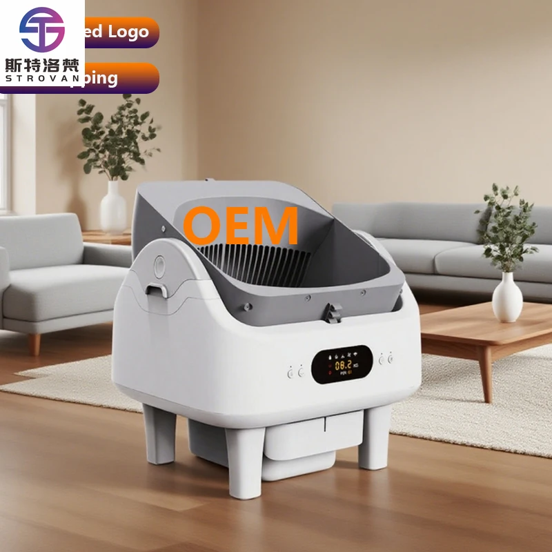 Auto Cat  Box Robot Machinery Large Electronic Smart Cat Toilet