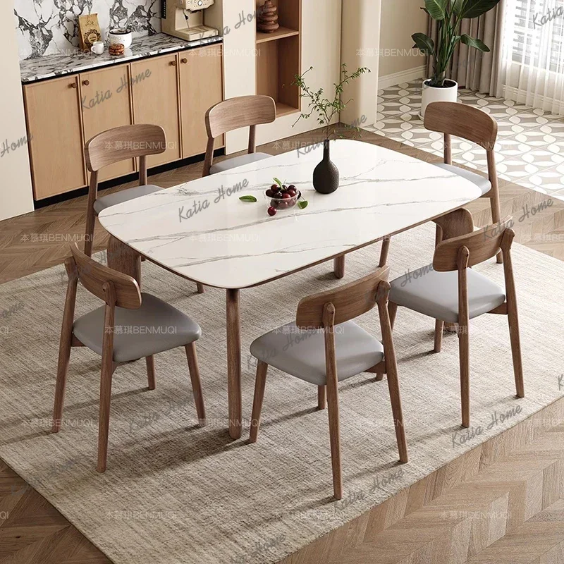 LSEating High Legs Dining Tables White Square High Space Luxury Saving Dining Tables Modern Wooden Mesas De Jantar Home Furnitur
