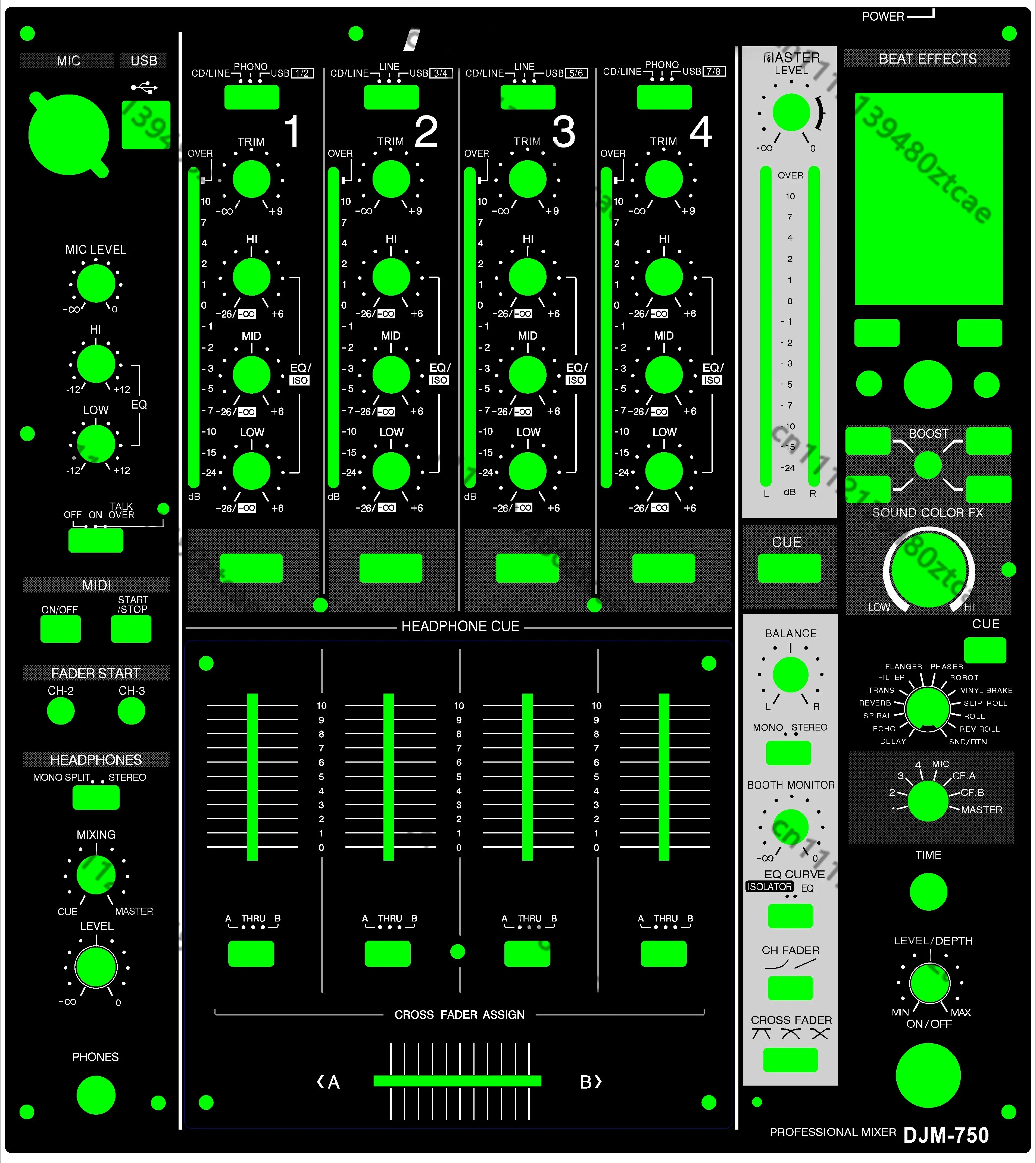 Colorful Panel Protective Stickers Skin Decals For DJ Mixer Controller Anti‑Scratch Protective Film